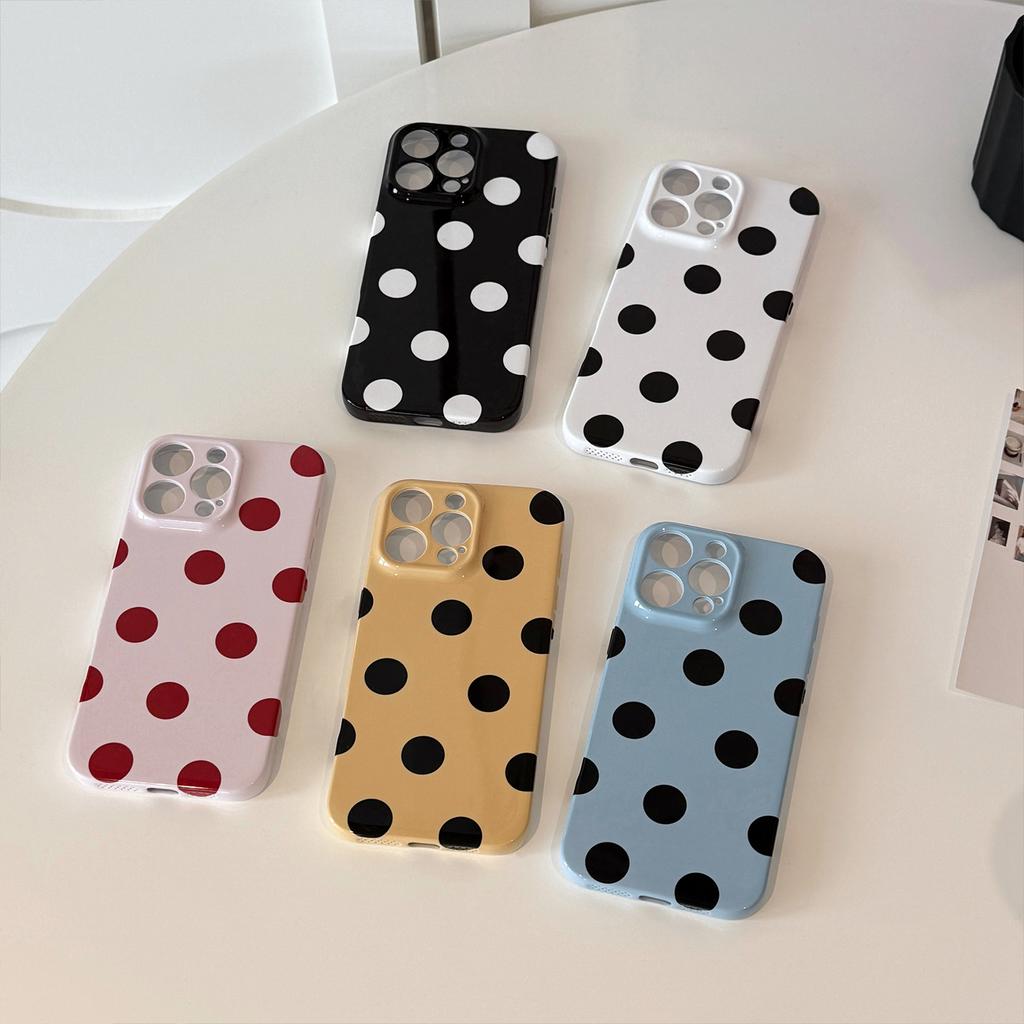 Small Niche Minimalist Polka Dot for IPhone 16 Case for Apple 17 Promax Film Soft 13 All Inclusive 14