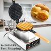 1.1 кВт Антипригарная Коммерческая Электровафельница Вафельница Машина для Приготовления Хрустящих Вафельных Рожков для Мороженого Пузырчатый Яичный Пирог Эггетты Духовка