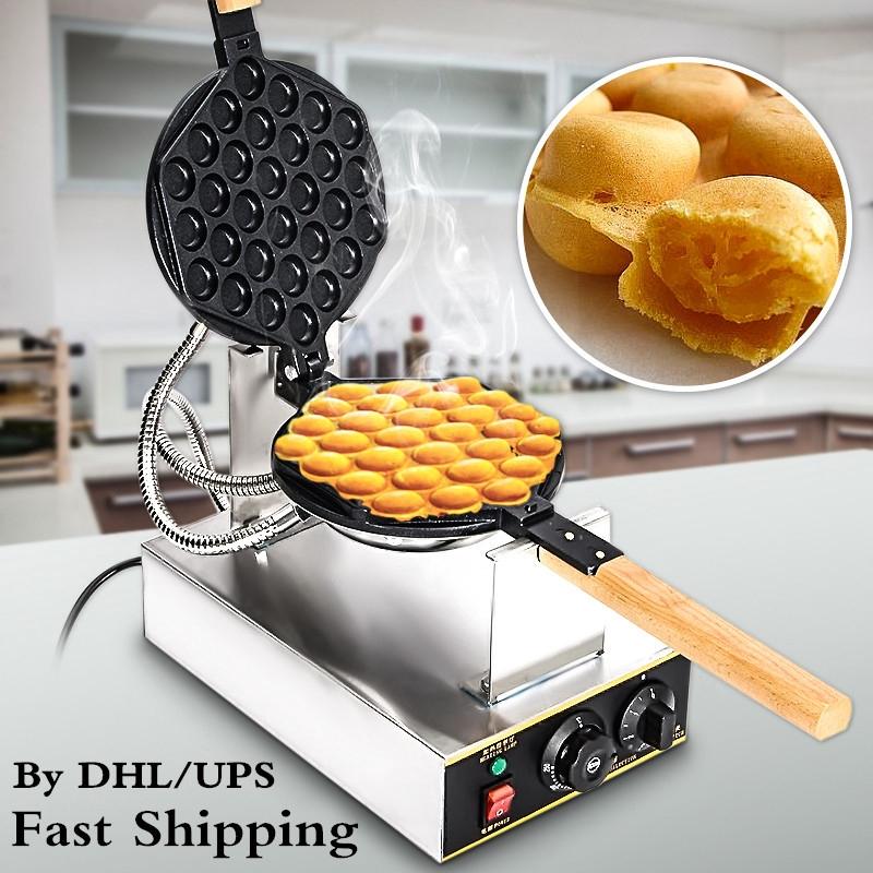 1.1 кВт Антипригарная Коммерческая Электровафельница Вафельница Машина для Приготовления Хрустящих Вафельных Рожков для Мороженого Пузырчатый Яичный Пирог Эггетты Духовка