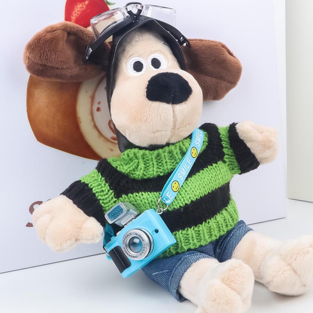 Luminous Palm Dog Camera Strap & Cotton Doll Decor with Sound and Flash