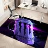 1 шт. Коврик с принтом логотипа Monster Energy - Мягкий, Моющийся, Нескользящий, для помещений, Гостиной, Домашнего офиса, Декоративный коврик, Декоративный для офиса