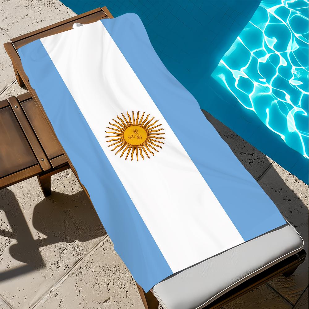 A-argentina Towel Large Quick-Drying Microfiber soft Beach Towel for Travel Fitness Sauna Bathing Camping