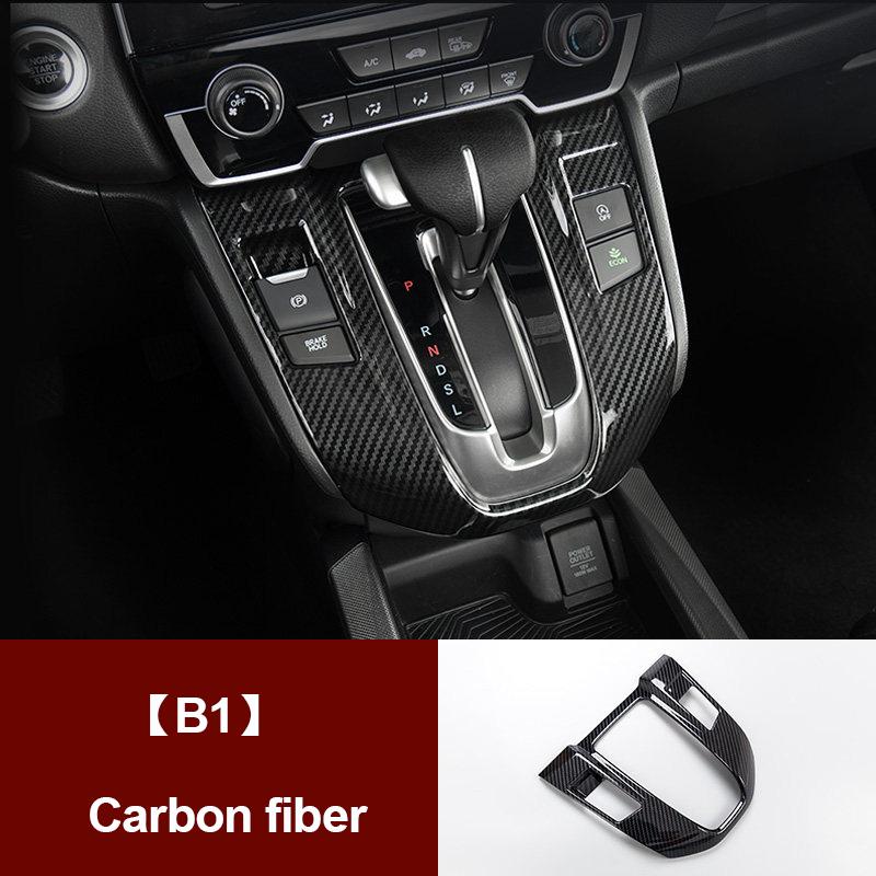 Для Honda CRV CR-V 2017 2018 ABS Углеродное волокно Панель переключения передач автомобиля Крышка подстаканника Отделка Аксессуары