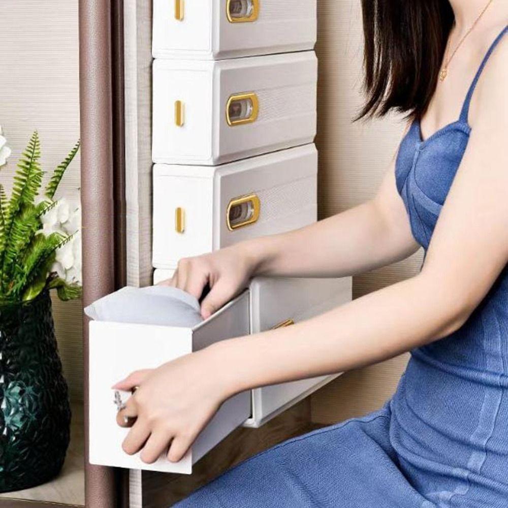 Wall Mounted Panties Socks Box Pull-out Drawer Organizer Durable Underwear Storage Box Ties