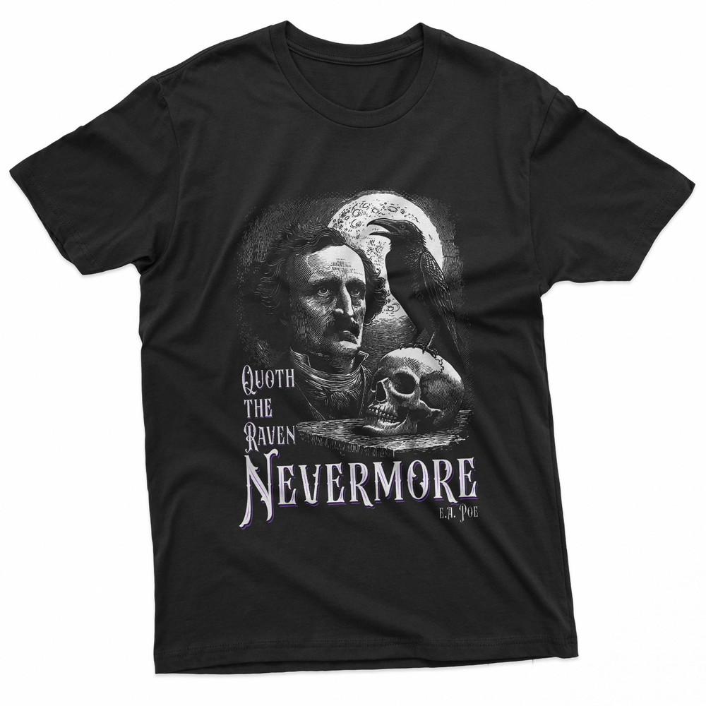 Edgar Allan Poe Raven Nevermore Gothic Horror Halloween Art TShirt Unisex T-Shirt