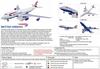 3D Сборная Бумажная Модель Самолета Airways Boeing (Британский 747-400 Масштаб 1/144)