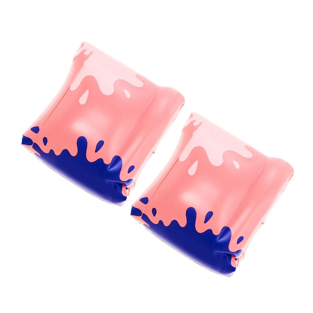 Нарукавники для плавания ПВХ Надувные Сворачивающиеся Нарукавники Кольцо Поплавок Рукав для Взрослых Детей Начинающих Розовый