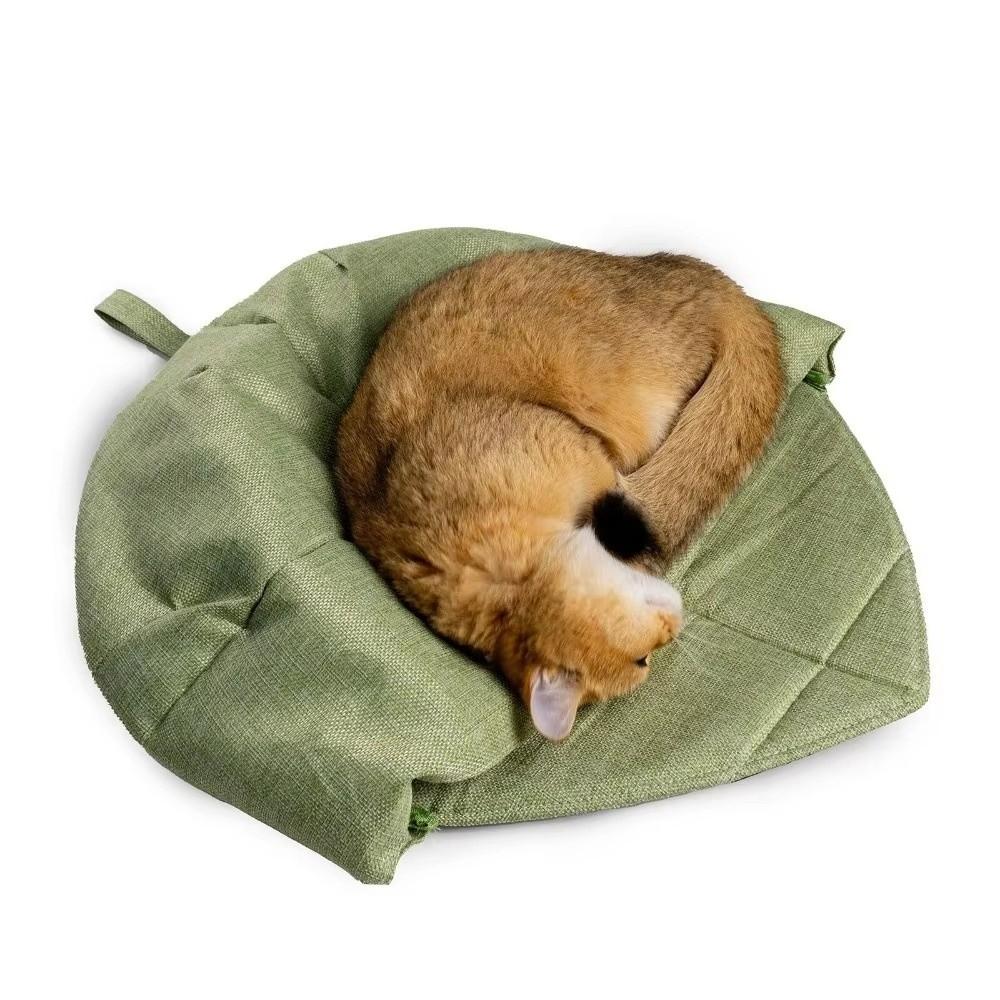 Linen Fabric Cat Sleeping Bag Durable Pet Cuddle Zone New Thermal Washable Bed Puppy Kitten