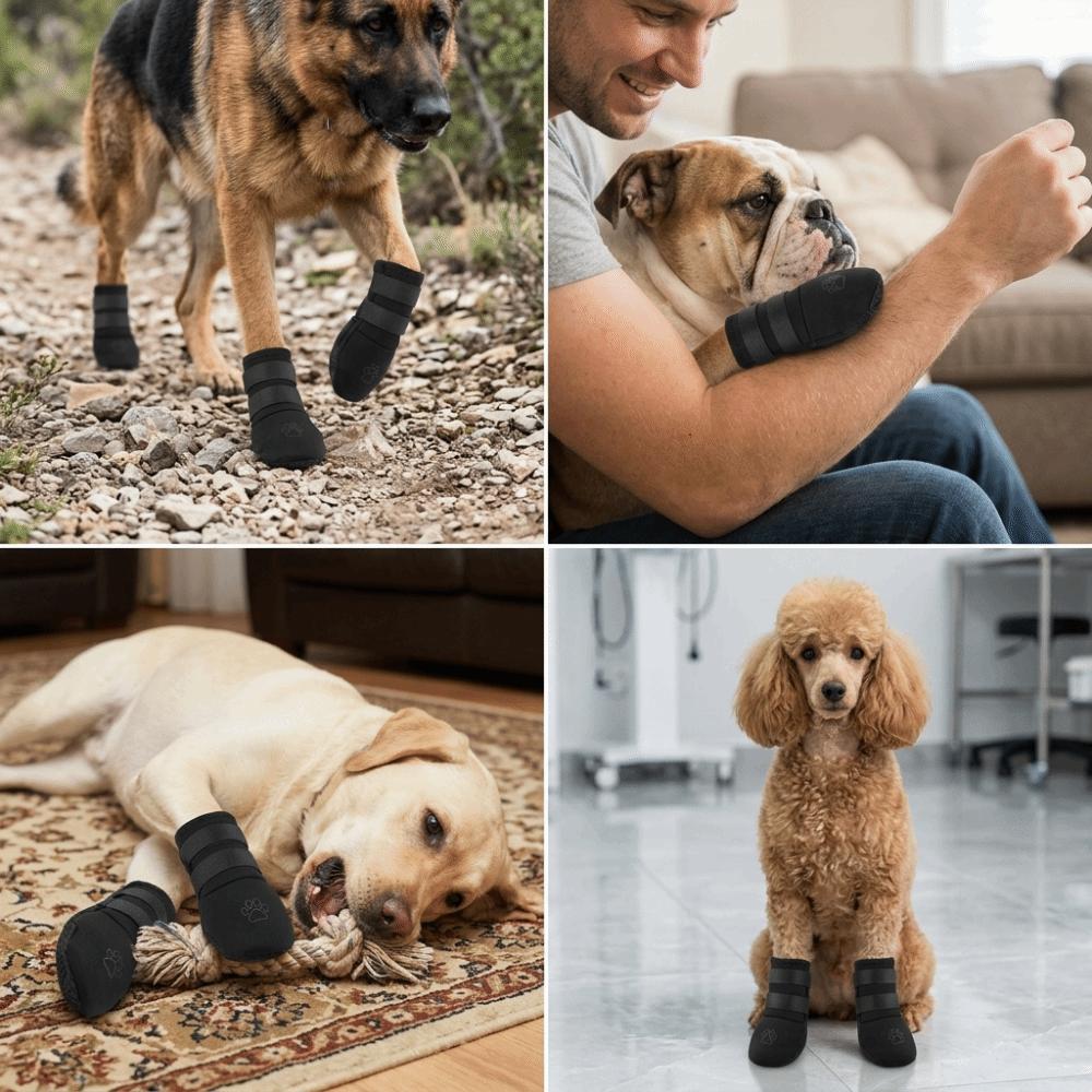 2pcs Neoprene Fabric Dog Socks Anti Slip Sole Dog Foot Cover Dog Booties  Water Activities