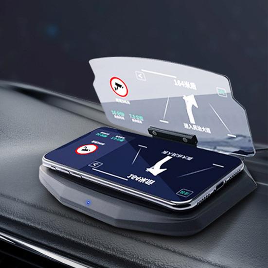 Автомобильный держатель для телефона HUD с функцией беспроводной зарядки, режим GPS-навигации, аксессуар для автомобильного кронштейна