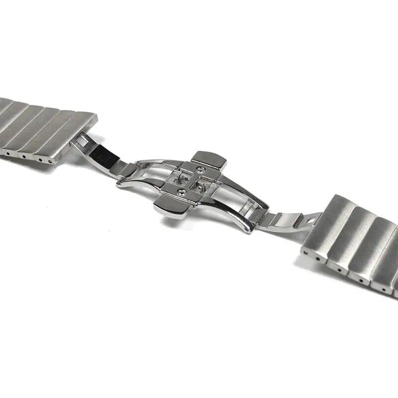 Роскошный ремешок для часов из нержавеющей стали для Apple Watch 8, 45 мм, 38, 40, 41, 42, 44 мм, металлический бамбуковый ремешок для IWatch Series Ultra 9, 7, 6, 5, 4, 3
