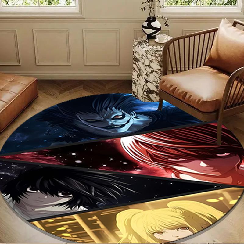 Death King And Apple Round Rug for Livingroom,Bedroom, Palyroom, Chair Rug, Area rug, Circle Carpet, Large Size Decor Fan Christmas gift