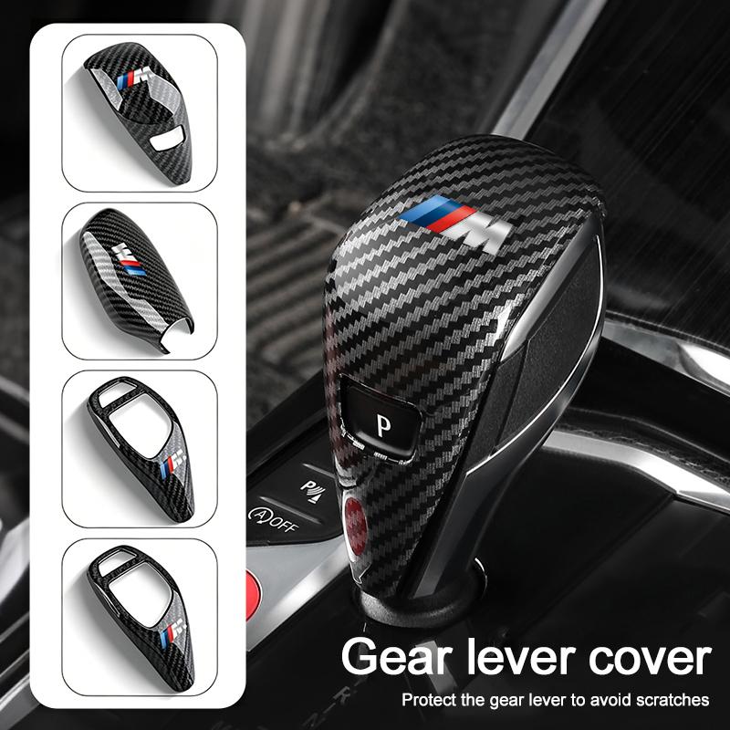 Car Gear Shift Cover ABS Carbon Fiber Protective Cap For BMW X3 X5 X4 X6 X7 3 4 5 6 Series E46 E90 E60 F30 F10 E39 E36 F20 G20 QX8