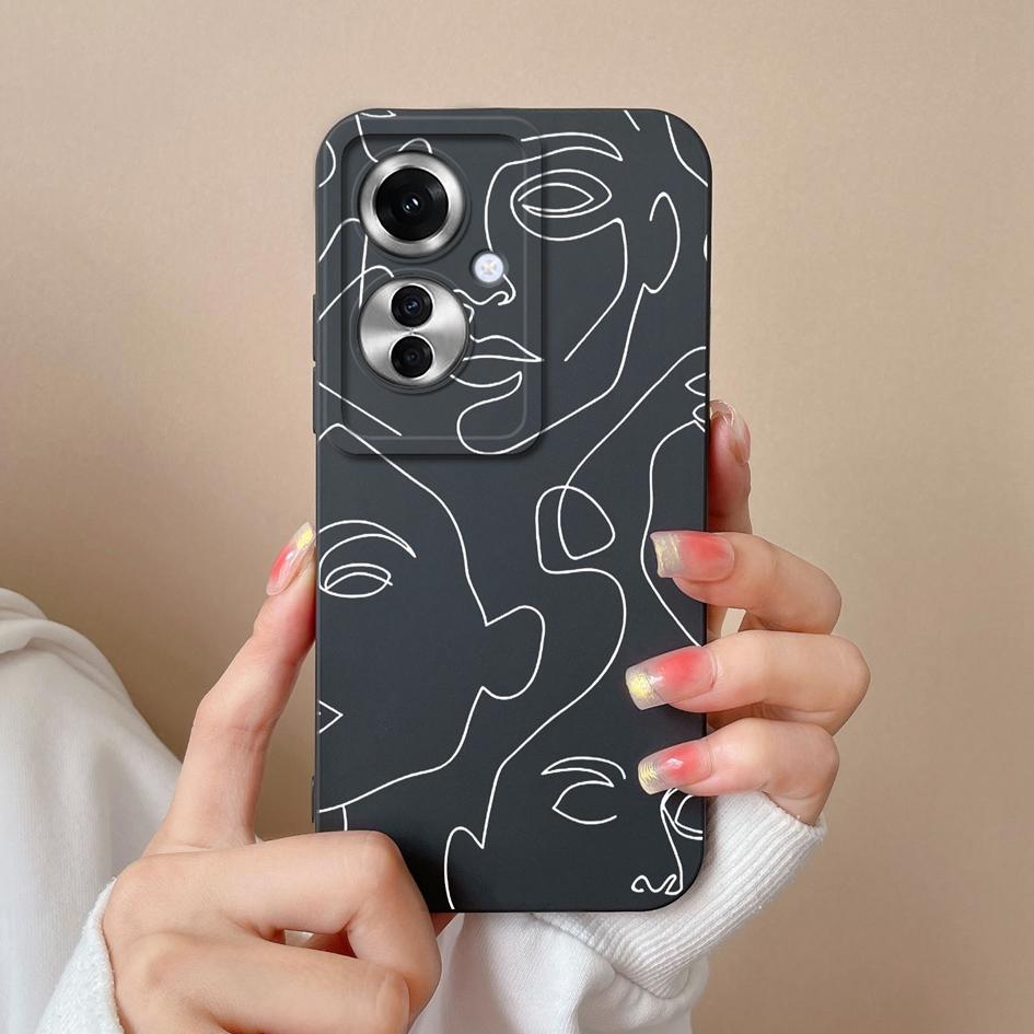 Задние чехлы для OPPO A2M Realme 12 Lite A59 A1i A60 Reno11 F Capas Популярные черно-белые силиконовые мягкие сумки с леопардовым принтом для OPPO