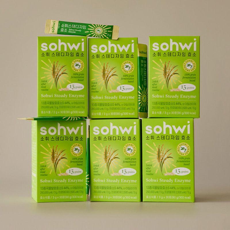 Sohui Digestive Enzyme 6 Boxes (180 Packets)