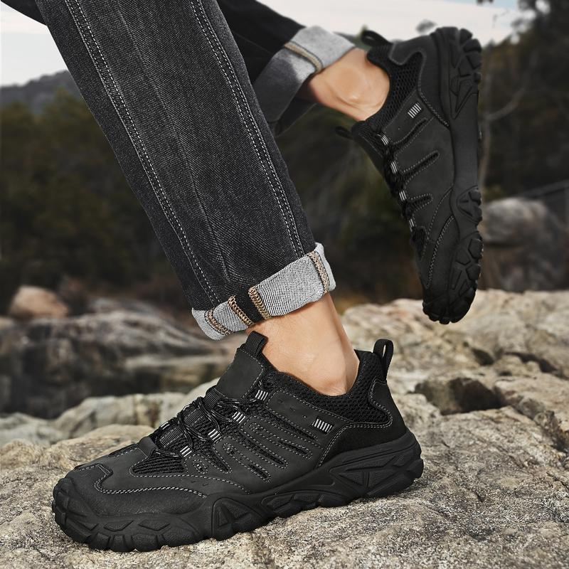Модные мужские горные туристические сандалии 2025 Новые мужские уличные походные туфли Прочные Водонепроницаемые Треккинговые Повседневные Кроссовки Мужские Нескользящие Балетки
