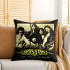 BBoston Band Rock Cool Cushion Cover Silky Short Plush Invisible Zipper Dustproof Sofa Pillow Case For Home Decor
