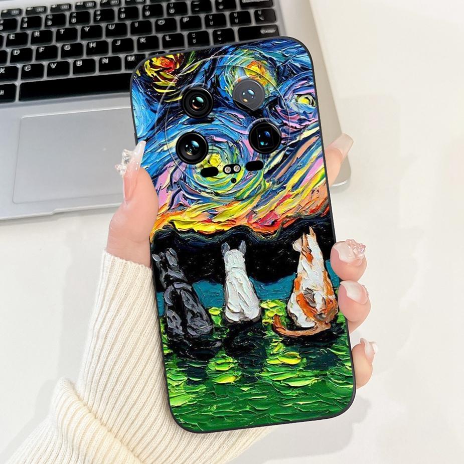 Чехол для Xiaomi 14 Ultra Милый Чехол-Мультяшный Динозавр Ударопрочный Чехол для Телефона Для Xiaomi Mi 13 Ultra 13Ultra 14Ultra Мягкий TPU Корпус