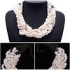 Retro Winding Luxury Choker Rhinestone Necklace Simulated Pearl Multiple Layer