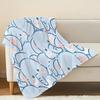 Soft Flannel Blanket,Versatile Elephant Design, Cozy Skin-friendly Throw for Home, Nap, Car - Ideal for Christmas & Halloween