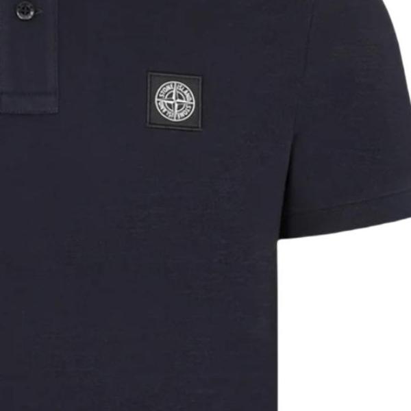 STONE ISLAND Мужская футболка-поло с коротким рукавом, прямой крой, с логотипом, Поло для мужчин L1S152200008S0017V0020