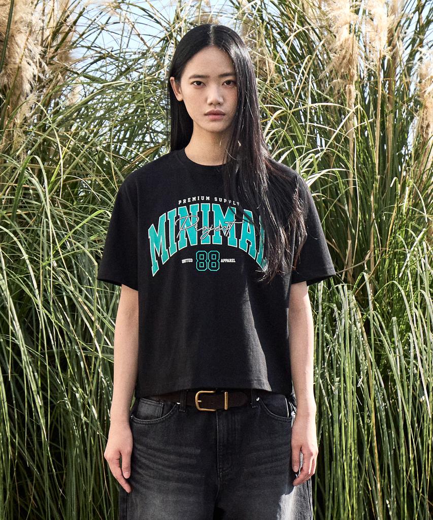 MINIMALPROJECT 88 Arch Logo Oversized Short Sleeve T-Shirt Mst150C / 4 Colors
