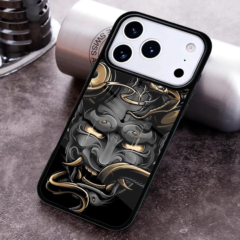 Oni Mask Phone Case for iPhone 17 16 15 Pro Max Air 14 13 12 11 Plus Shockproof Capa Cover