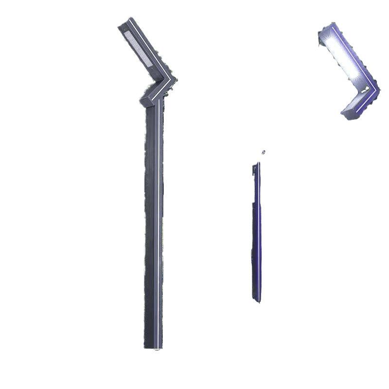 3-метровый алюминиевый светодиодный уличный фонарь на солнечной батарее в форме 7 для парков