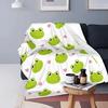 Frog Blanket Soft Warm Lightweight, Kawaii Frog Throw Blanket Cozy Plush Warm Blankets for Women Men Boys Girls Gifts King Size