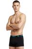 UMBRO Men’s Boxer Briefs 4-Pack, Black Cotton Underwear with Colorful Logo