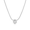 European and American 18K Gold English Letter Pendant Necklace Stainless Steel Snake Bone Chain Slightly Inlaid Zircon Full Diamond Collarbone Chain