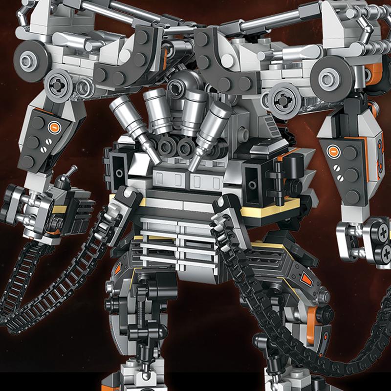 Нетоксичные Sci-Fi Мех Воин Moc Кирпичи Игрушки Боевой Меха Костюм Модель Кино Броня Робот Строительные Блоки Фигурки Действия Подарки Для Ребенка Взрослого