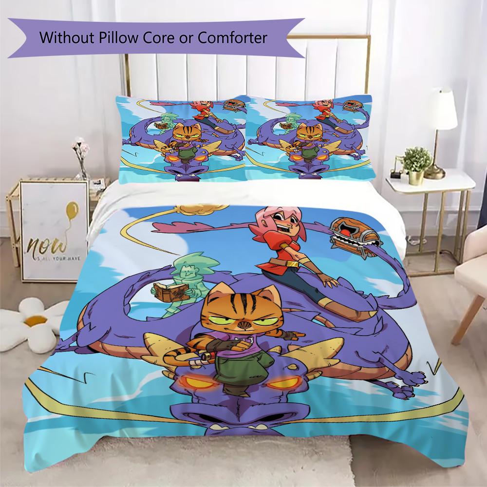 Angus theme Pattern Bedding,Quilt Set Quilt Cover Pillowcase Home Birthday Gift (1*duvet cover+2*pillowcase,without core)XSJT0917223