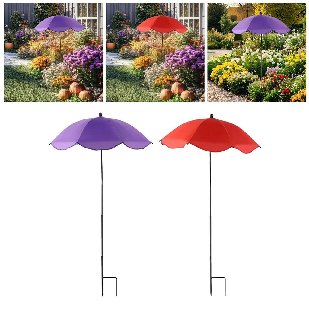 Plant Umbrellas for Outdoor Plants with Ground Stake Sturdy Weatherproof Protection Planter Shade Cover Garden Umbrellas