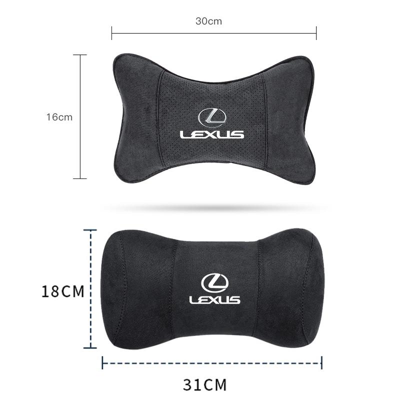 Suede Headrest Car Breathable Memory Foam Neck Pillow For Lexus RX300 IS200 IS250 ES350 Ct200h UX250h NX300h ES300h RX400h NX