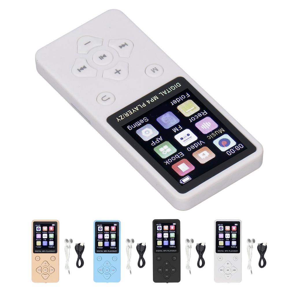 Mp3 Mp4 Player Super Slim 1.8 Inch Color Screen Bluetooth 5.0 Built In 64GB HiFi Portable Digital Mu
