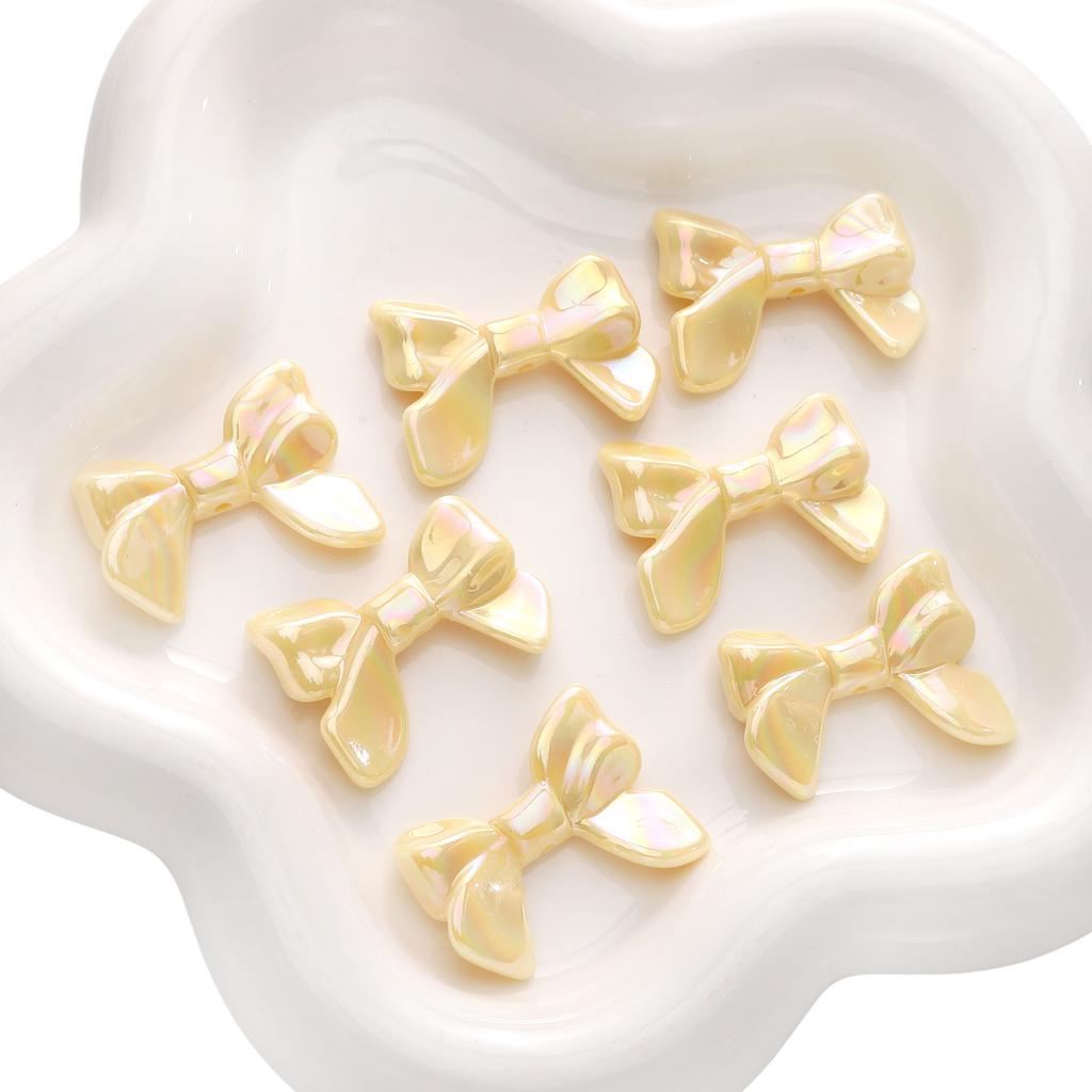 2/10 шт. акриловые бусины-бантики цвета AB, разбросанные бусины для самостоятельного изготовления браслетов, ожерелий и ювелирных изделий