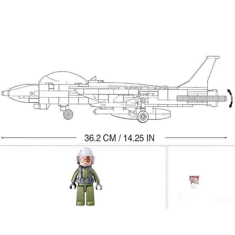 404 шт. Air Force F-14 Panda Fighter, модель кирпича, самолет, авиация, креативные военные строительные блоки, игрушки для детей