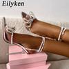 2026 New Style PVC Transparent String Bead Women Pump Sandals Buckle Strap Strippers Prom High Heel Ladies Shoes