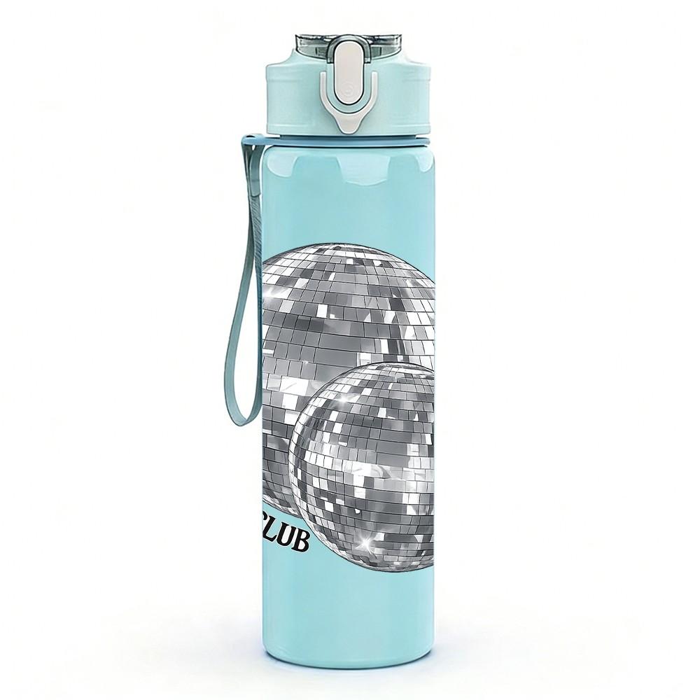 1PC Moon Planet Space Galaxy Print 750ml Color Plastic Sports Water Bottle Leakproof Flip Straw Lid Suitable for Sports Office Home Use