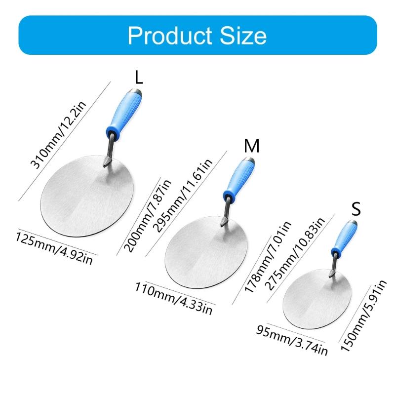 Шпатели из нержавеющей стали, штукатурные терки с утолщенной конструкцией для долговечного использования в строительстве, выравнивание пола