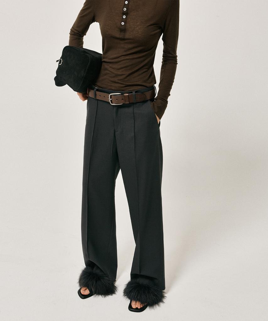 LABELARCHIVE W Wade Pin-Tuck Pants Coal