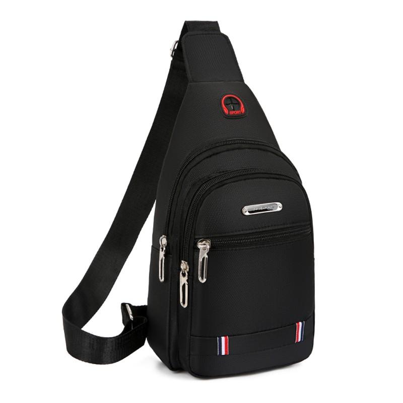 Canvas Casual Sports Small Backpack Oxford Cloth Shoulder Messenger Bag Chest Bag CLE