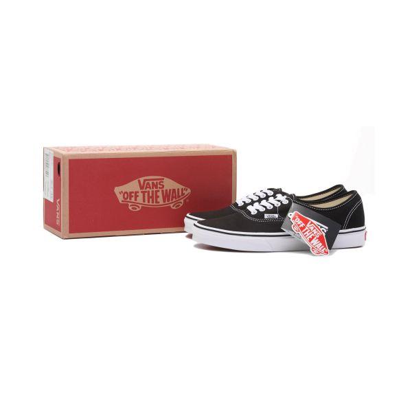Vans Аутентичные Удобные Низкие Кеды для Скейтбординга Унисекс Кроссовки Черные VN000EE3BLK1