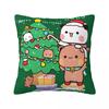 Bubu Dudu Xmas Рождественская Наволочка Печатная Ткань Чехол для Подушки Декор Чехол для Декоративной Подушки Автомобильный На молнии 18''