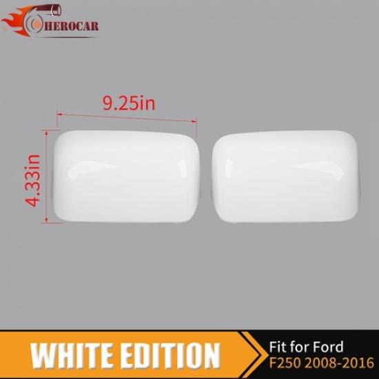 2x Белая Накладка Зеркала Заднего Вида Для Ford F250 F350 F450 F550 Superduty 2008-2016