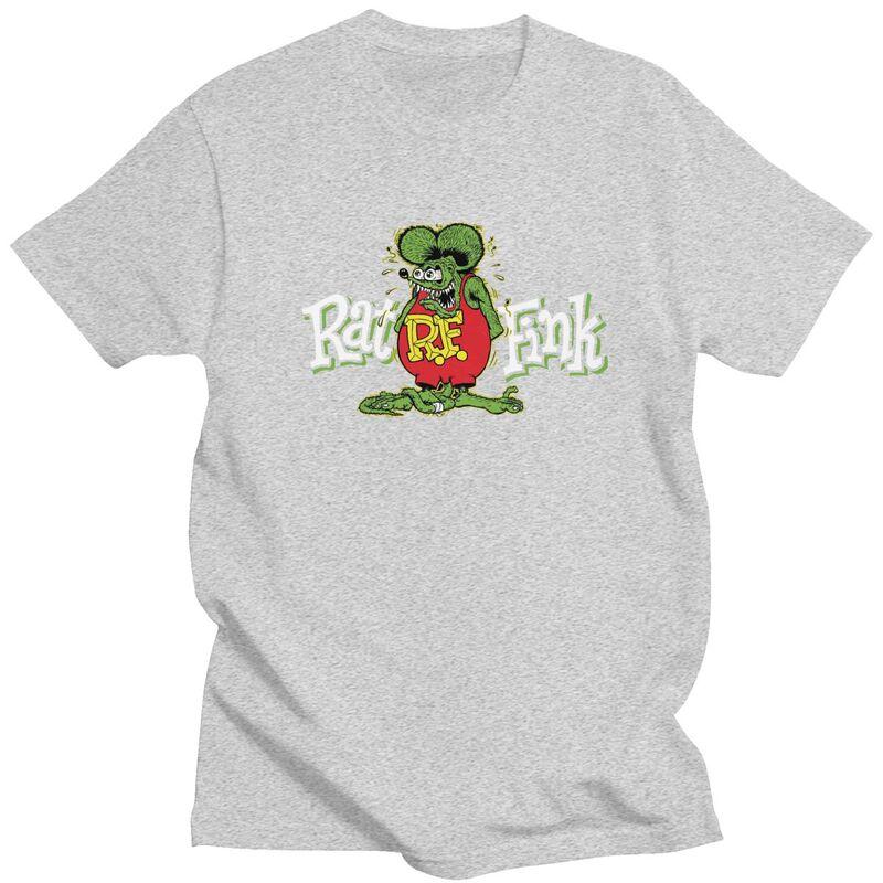 Мужские футболки на заказ с рисунками из аниме и мультфильмов, Rat Fink. Хлопковые футболки с коротким рукавом, повседневные.