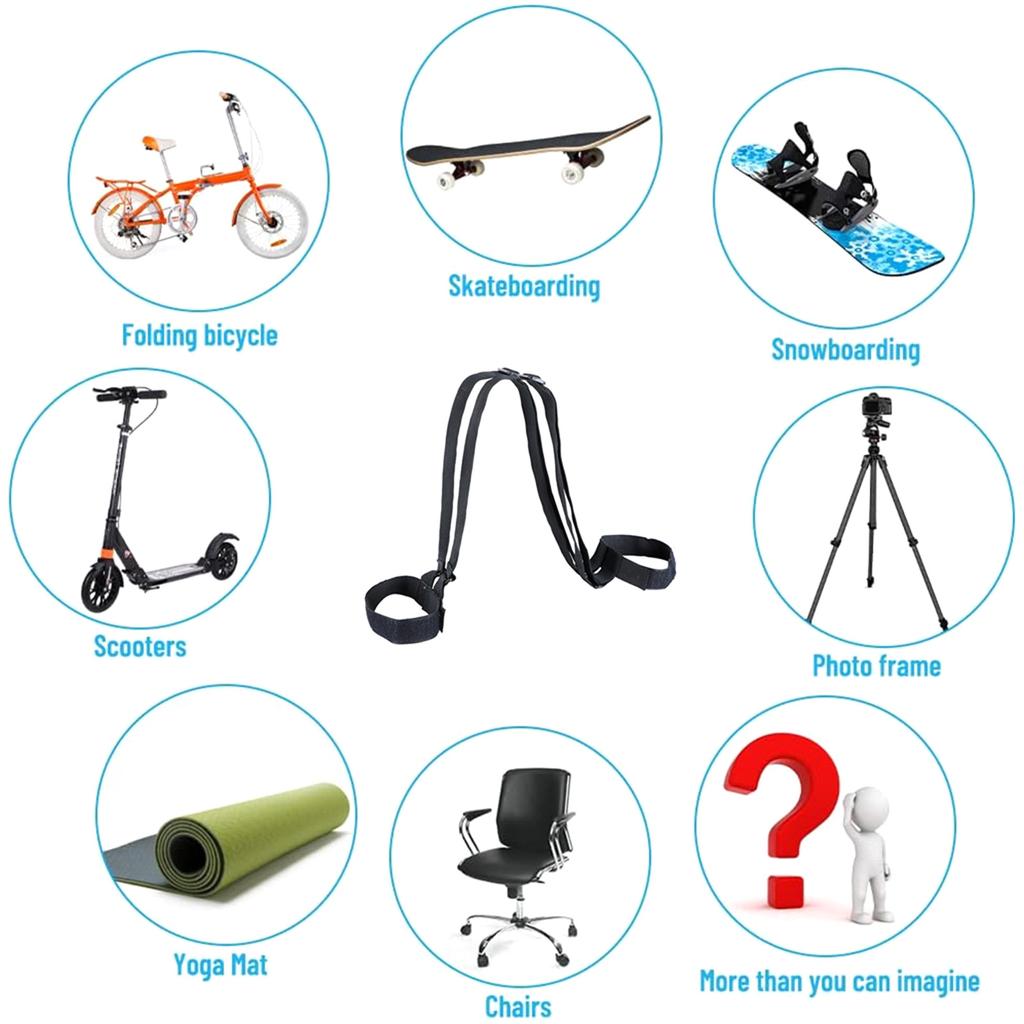 Universal Skateboard Shoulders Carry Strap Portable Backpack Belts Adjustable Longboard Backpack Carrier Sling Easy Use