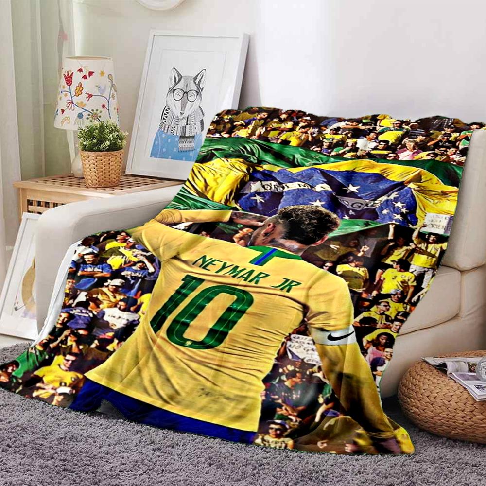 Soccer Player Victory printed flannel breathable and warm blanket, a stylish home gift, suitable for home, office and bedspread use. 15a145