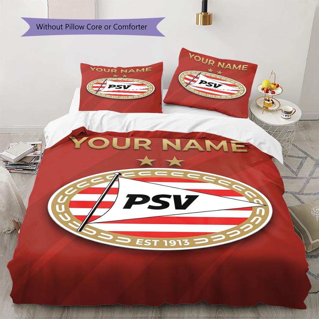 Philips Sport Vereniging Custom Name Pattern Bedding,Quilt Set Quilt Cover Pillowcase Home Birthday Gift(1 * duvet cover + 2 * pillowcase, without cor